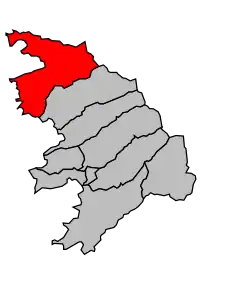 Кантон на карте департамента Южная Корсика