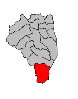 Кантон на карте департамента Верхняя Корсика