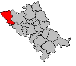 Кантон на карте департамента Верхняя Гаронна