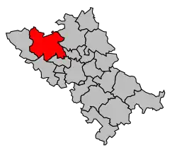 Кантон на карте департамента Верхняя Гаронна