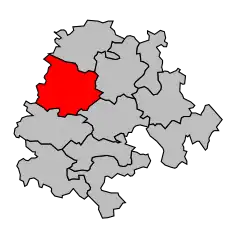 Кантон на карте департамента Верхняя Гаронна