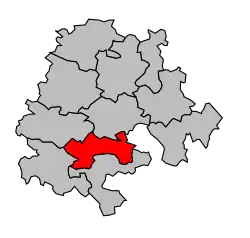 Кантон на карте департамента Верхняя Гаронна