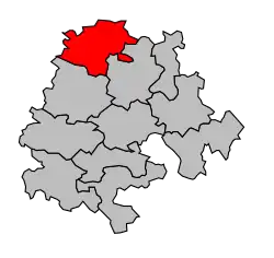 Кантон на карте департамента Верхняя Гаронна