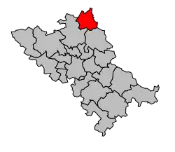 Кантон на карте департамента Верхняя Гаронна