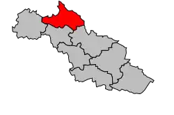 Кантон на карте департамента Жер