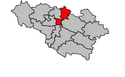 Кантон на карте департамента Жер