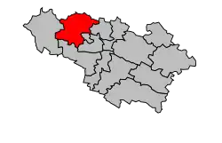 Кантон на карте департамента Жер