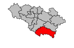 Кантон на карте департамента Жер