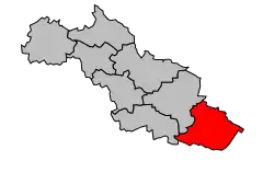 Кантон на карте департамента Жер