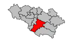 Кантон на карте департамента Жер