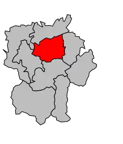 Кантон на карте департамента Верхние Пиренеи