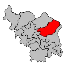 Кантон на карте департамента Верхняя Сона