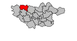 Кантон на карте департамента Тарн