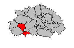 Кантон на карте департамента Тарн