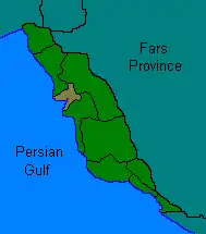 Бушир на карте