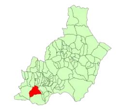Расположение муниципалитета Далиас на карте провинции