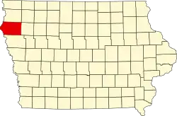 Округ Плимут на карте штата.