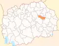Расположение общины на карте Северной Македонии