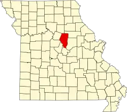 A state map highlighting Boone County in the middle part of the state.