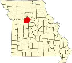 A state map highlighting Saline County in the northwestern part of the state.