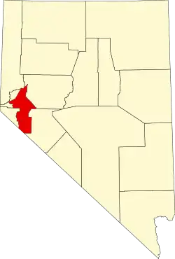 Округ Лайон на карте штата.