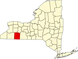 Округ Аллегейни на карте штата.