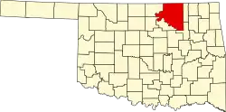Округ Осейдж на карте штата.