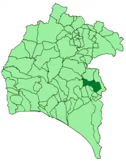 Расположение муниципалитета Патерна-дель-Кампо на карте провинции