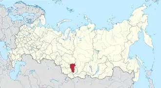 Кемеровская область на карте