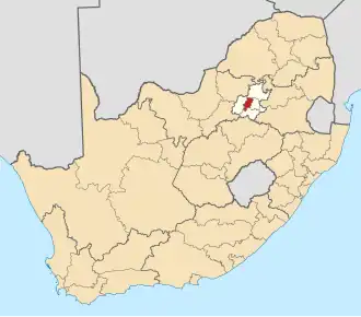 Городской округ Йоханнесбург на карте