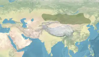 Жужаньский каганат в 500 году н. э.