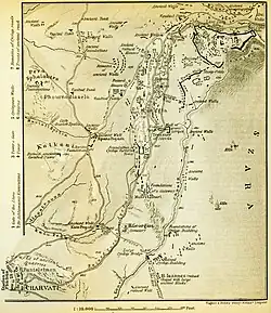 Карта окрестностей Микен