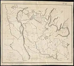 Карта верховий Миссисипи экспедиции 1832 года