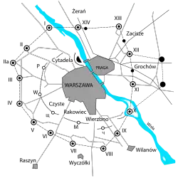 План Варшавской крепости, на польском языке.