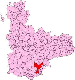 Расположение муниципалитета на карте провинции