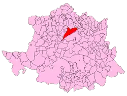 Расположение муниципалитета Пласенсия на карте провинции