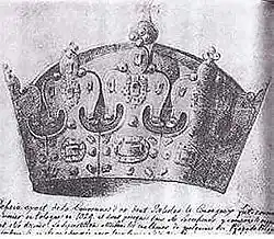 Эскиз короны (Марчелло Баччарелли, до 1794)