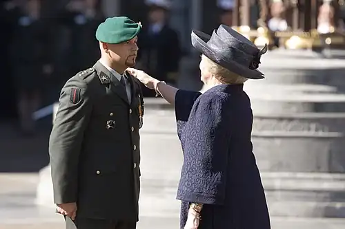 Королева Беатрикс посвящает в рыцари Марко Кроона в Нидерландах в 2009 году