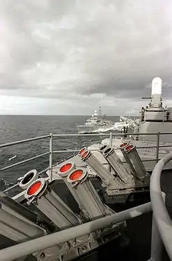 Пусковые установки Mk 137 Mod 2 на линкоре «Айова»