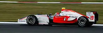 Марко Асмер за рулём Dallara серии GP2, Сильверстоун, 2008 год