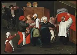 Благословение свадебного ложа. Между 1547 и 1581. Дерево, масло. Частное собрание