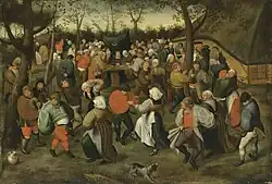 Свадебный танец. Дерево, масло. Частное собрание