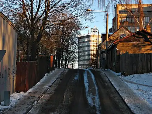 Вид от улицы Маскавас