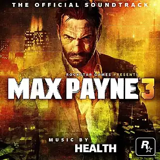 Обложка альбома Health, Emicida «Max Payne 3 Official SoundtrackGet millions of songs. All ad-free. (англ.). Apple Music. Дата обращения: 17 апреля 2020. Архивировано 31 мая 2020 года.Max Payne 3: The Official Soundtrack - Now Available on iTunes (англ.). Rockstar Games. Дата обращения: 17 апреля 2020. Архивировано 22 сентября 2020 года.Max Payne 3 Official Soundtrack - VGMdb (англ.). vgmdb.net. Дата обращения: 11 марта 2018. Архивировано 11 марта 2018 года.» ()