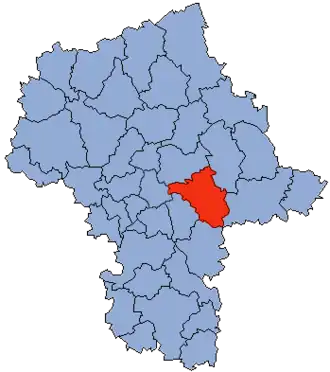 Миньский повет на карте