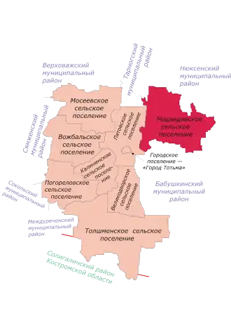 Муниципальное образование «Медведевское» (упразднено) на карте