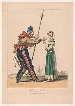 «Галантный казак». По рисунку Карла Верне