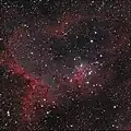 Рассеянное звёздное скопление Melotte 15 в центре IC 1805