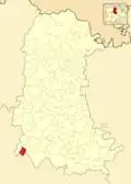 Расположение муниципалитета на карте провинции