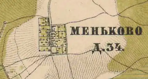 План деревни Меньково. 1885 год